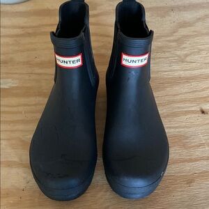 Hunter Black Ankle Boots